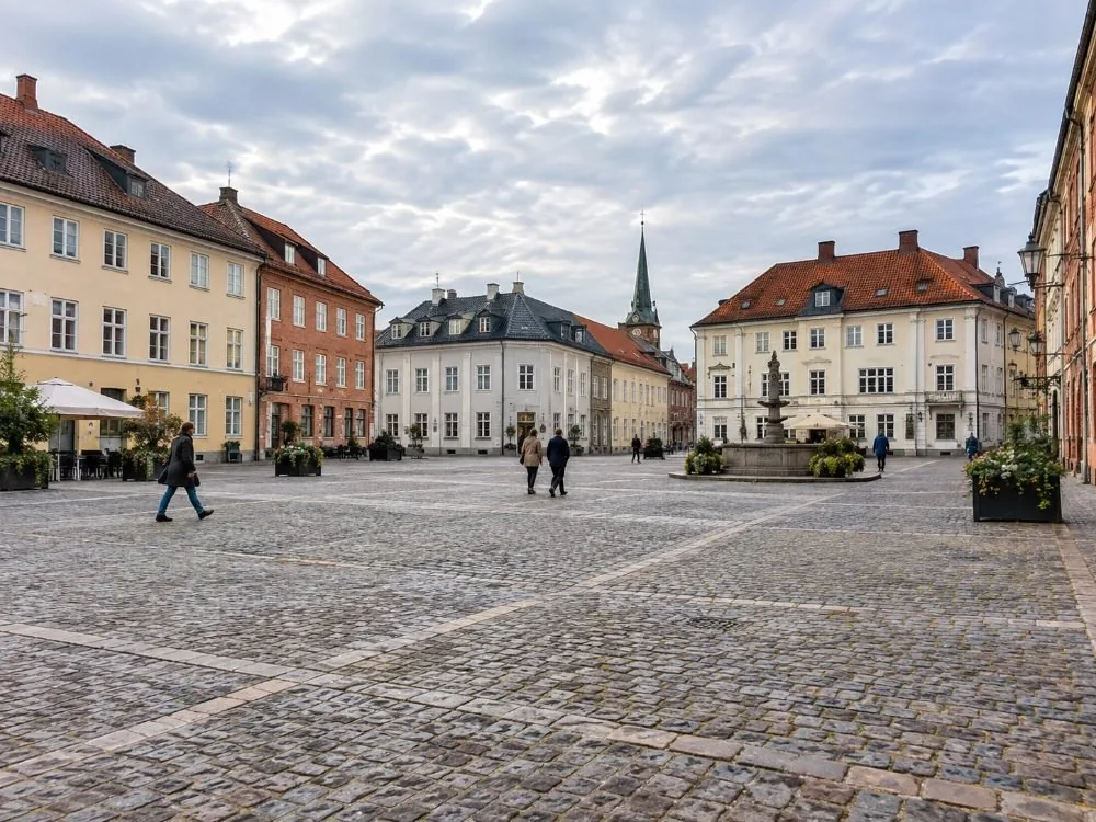 Christiania Torv im Zentrum von Kvadraturen, der Abschnitt der Route, der am meisten einen Führer braucht